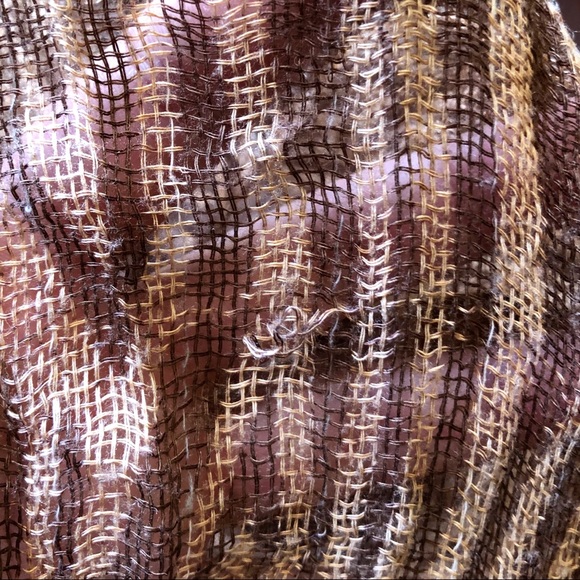 Free w. Purchase- Brown Wood Grain Look Scarf - Picture 4 of 6